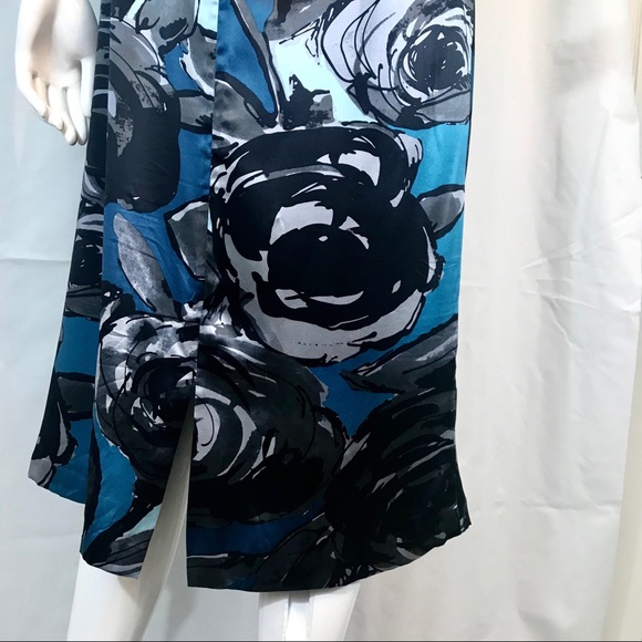 Pendleton Brilliant blue gray black 100% silk - Picture 4 of 8